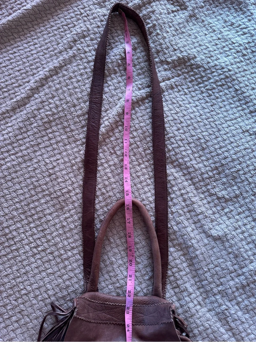 Fringed Leather crossbody